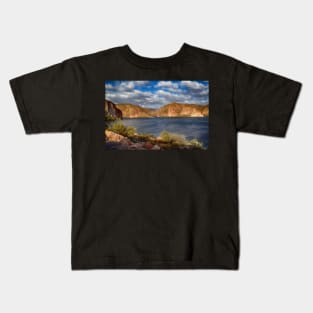 Afternoon At Canyon Lake Kids T-Shirt